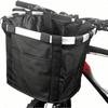 Foldable Bicycle Front Basket Aluminum Zinc Zinc Alloy Frame Mountain Bike Bags Pet Dog Carry Pouch  Outdoor