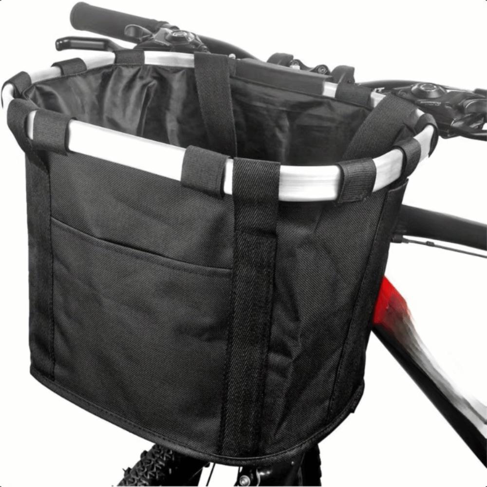 Foldable Bicycle Front Basket Aluminum Zinc Zinc Alloy Frame Mountain Bike Bags Pet Dog Carry Pouch  Outdoor