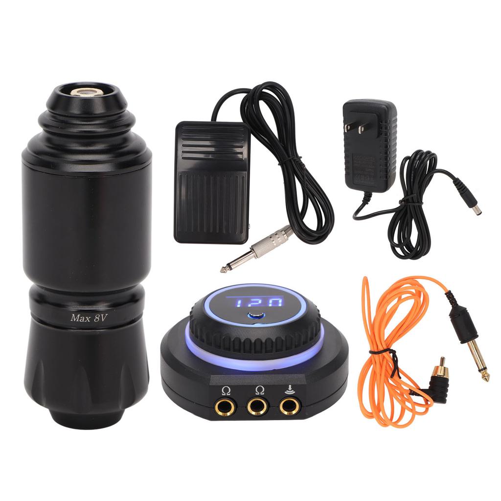 Комплект ручки для тату-машинки, педаль для тату-машинки, интерфейс RCA, блок питания для тату-мотора, черный