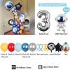 45Pcs Outer Space Astronaut Rocket Balloons Set Spacecraft Galaxy Planet Themed Birthday Decorations Balloons Column for Boys
