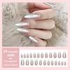24 шт. Накладные ногти, Носимые ногти, Ледяные прозрачные накладные ногти, 2 мл