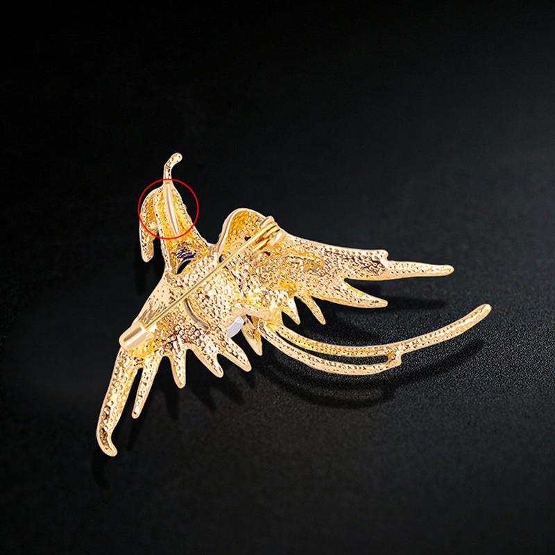 Phoenix Bird Brooches Pin For Women Enamel Flying Beauty Bird Party Gift