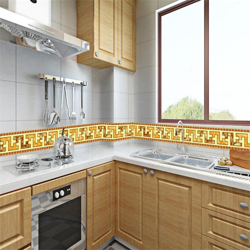 3D обои бордюры ПВХ самоклеящиеся водонепроницаемые наклейки на стену гостиная ванная комната линия талии 3D домашний декор бордюр