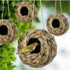 Natural Outside Hummingbird Birdhouse Grass Bird Cage Reed Grass Bird Nest Hand Woven Bird Nest