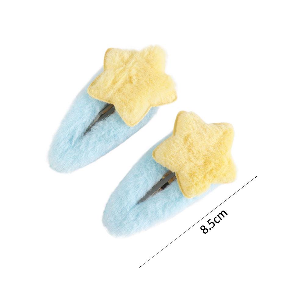 Ornament Plush Star Hair Clip Minimalist Style Sweet Fluffy Barrettes Cute Plush BB Hairpins  Daily