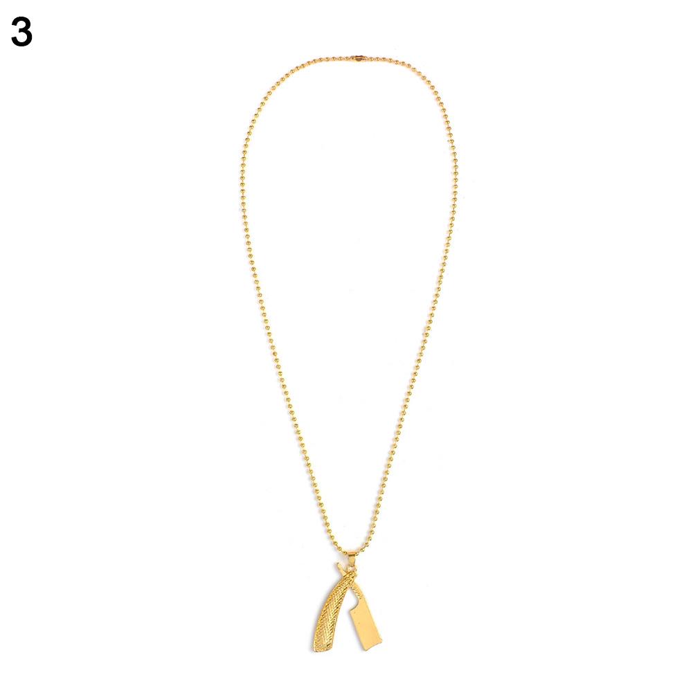 Ожерелье BLUELANS, замечательный кулон, парикмахерская цепочка, ожерелье, ювелирные изделия в стиле панк, мужское лезвие, парикмахерский женский подарок