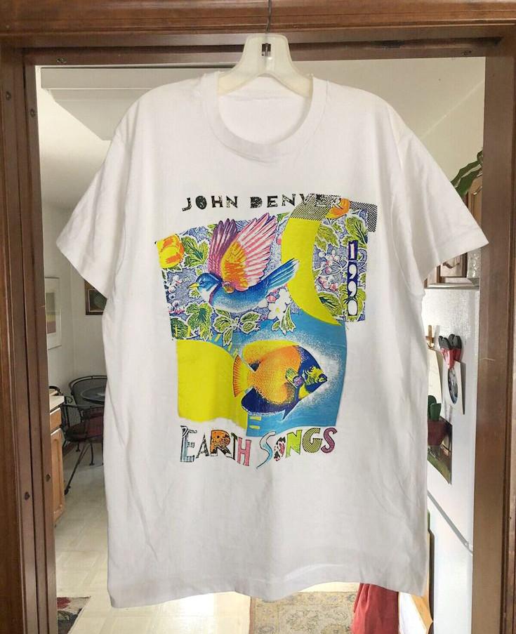 John Denver Earth Songs Animal Album Unisex Cotton Full Size DI402 Unisex T-Shirt
