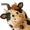 Thanksgiving Home Decor Ornaments Rustic Farmhouse Felt Animal Ornaments, Cute Cow/Pumpkin/Rooster Figurines, Decorative Handmade Animals Fall
