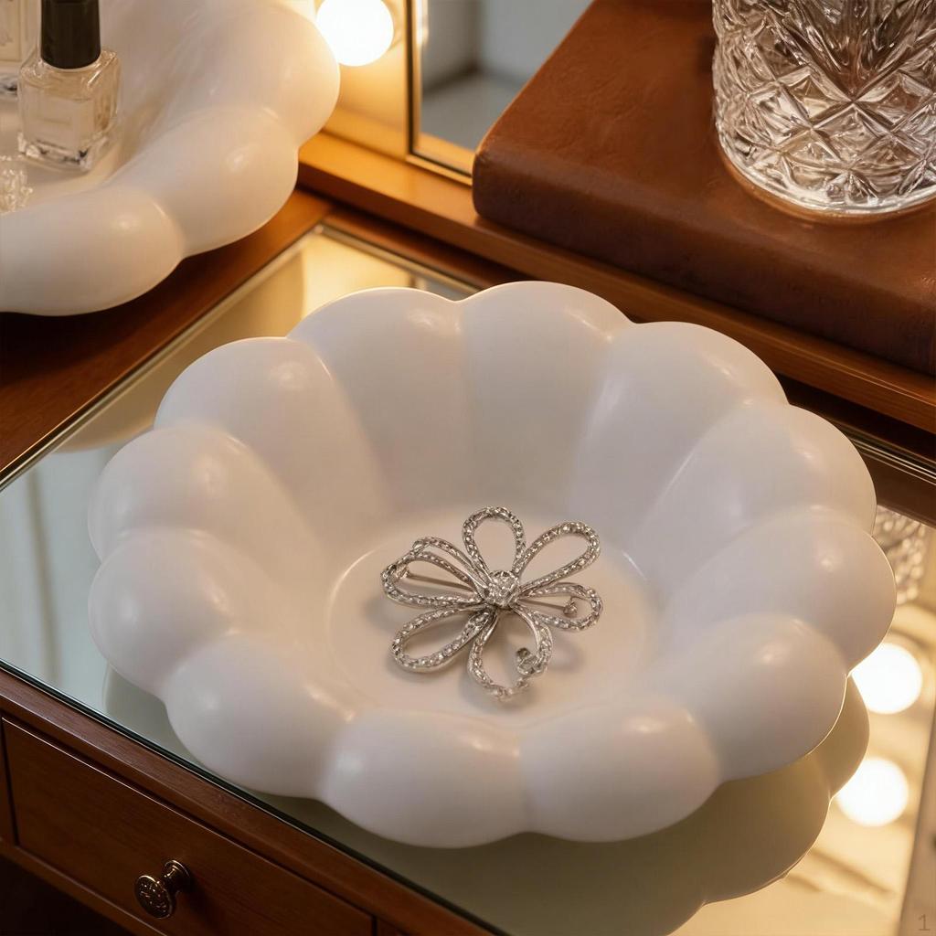 Ceramic Decorative Tray Display Bowl Gift Vanity Serving Dish Perfume Jewelry Holder for Wedding