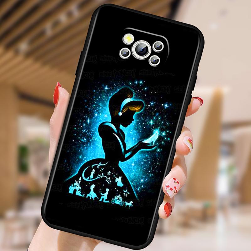 Принцесса аниме Белоснежка для Xiaomi Mi Poco F5 F4 F3 F2 X5 X4 X3 M6 M5 M5S M4 M3 C40 Pro GT NFC 5G черный чехол для телефона
