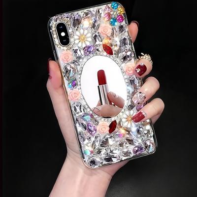 Чехол со стразами и блестками для Motorola Moto G82 G52 G22 G32 G73 G13 G23 G53 G10 G30 E15 S50 5G, блестящая кристаллическая цветочная инкрустированная крышка