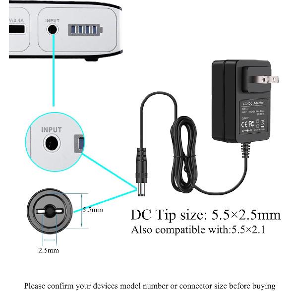 WUKUR 14V Зарядный кабель для Halo Bolt 57720, 58830 Bolt ACDC беспроводной, Автомобильный пусковое устройство Воздушный Компактный Портативный Автомобильный пусковое устройство Аварийный комплект Замена