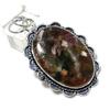 Natural Watermelon Tourmaline Gemstone 925 Sterling Silver Pendant 2.29" c9G72