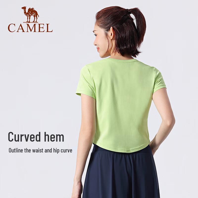 Camel Женская спортивная футболка с эффектом хлопка, быстросохнущая