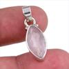 Natural Rose Quartz Gemstone Handmade 925 Solid Silver Gift Pendant 1.25" B5d15