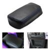 Car-Styling Center Control Armrest Box Skin Cover Black Microfiber Leather With Blue Stitching For Toyota Rav4 RAV 4