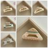 Korean Style Acrylic Bow Hair Claw Triangle Geometry Shark Clip Lattice Hair Crab Clip  Women
