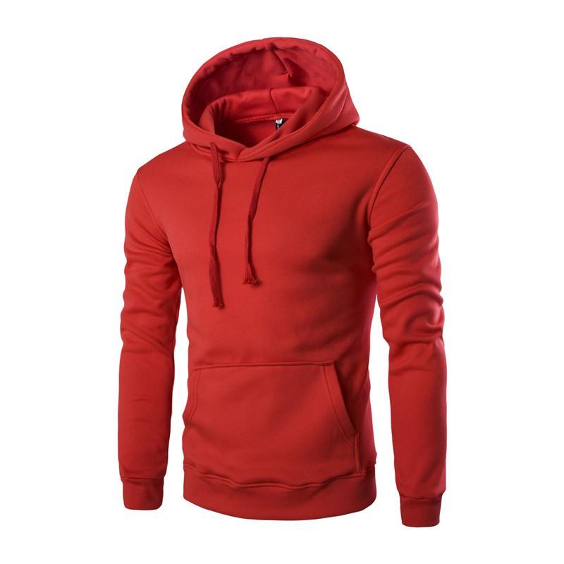 Mens 2026 Hooded Sweatshirt Loose Fit Fleece Lined Casual Pullover With Front Pocket