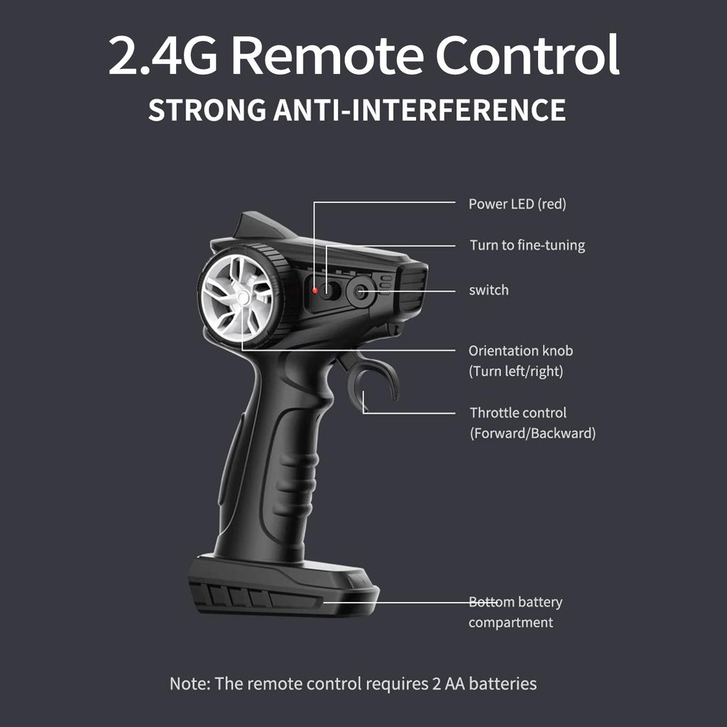 Remote Control Boat, 1:72 Remote Control Boat for Pool & Lake, 2.4GHz Remote Control Tugboat for