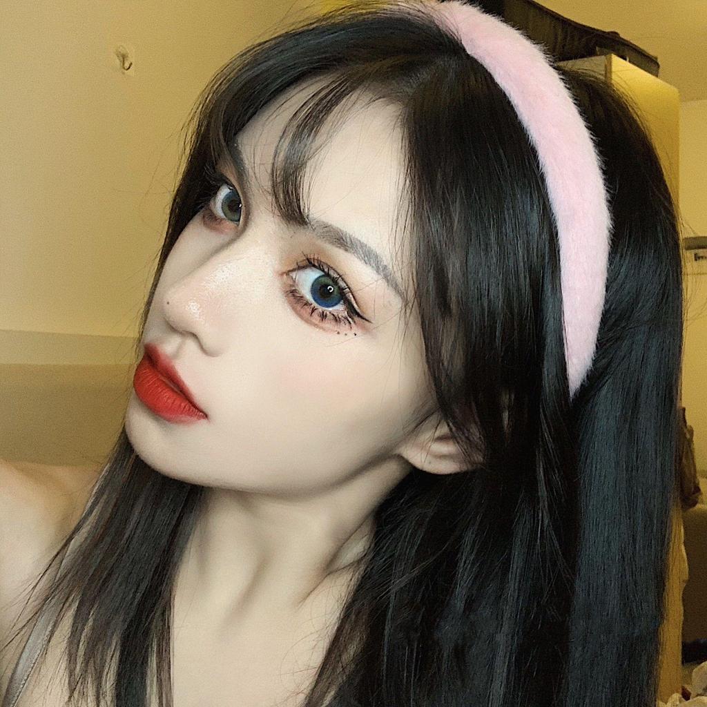 Корейская повязка на голову из искусственного кроличьего меха: Женская универсальная пушистая повязка на голову и заколка для прогулок или умывания лица