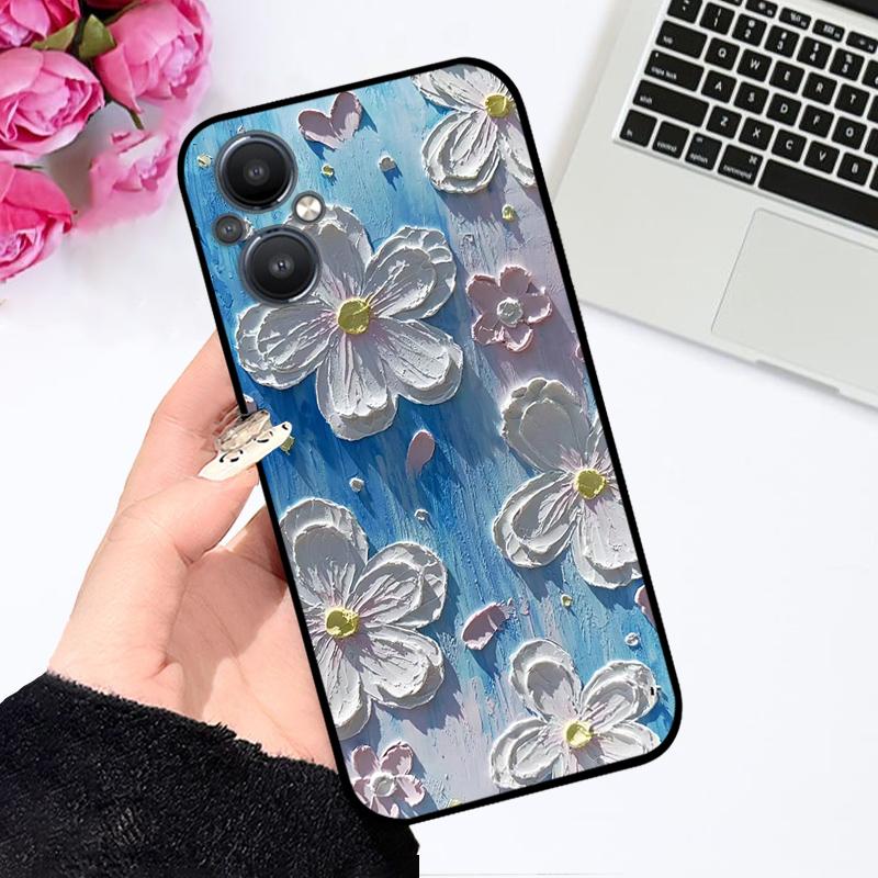 Для Oppo Reno8 Lite Мягкий чехол Reno 8 Z Силиконовый ТПУ Чехол для телефона ДЛЯ OPPO Reno8 4G 5G 8 Pro Plus Новая Мода Расписной Fundas Capa
