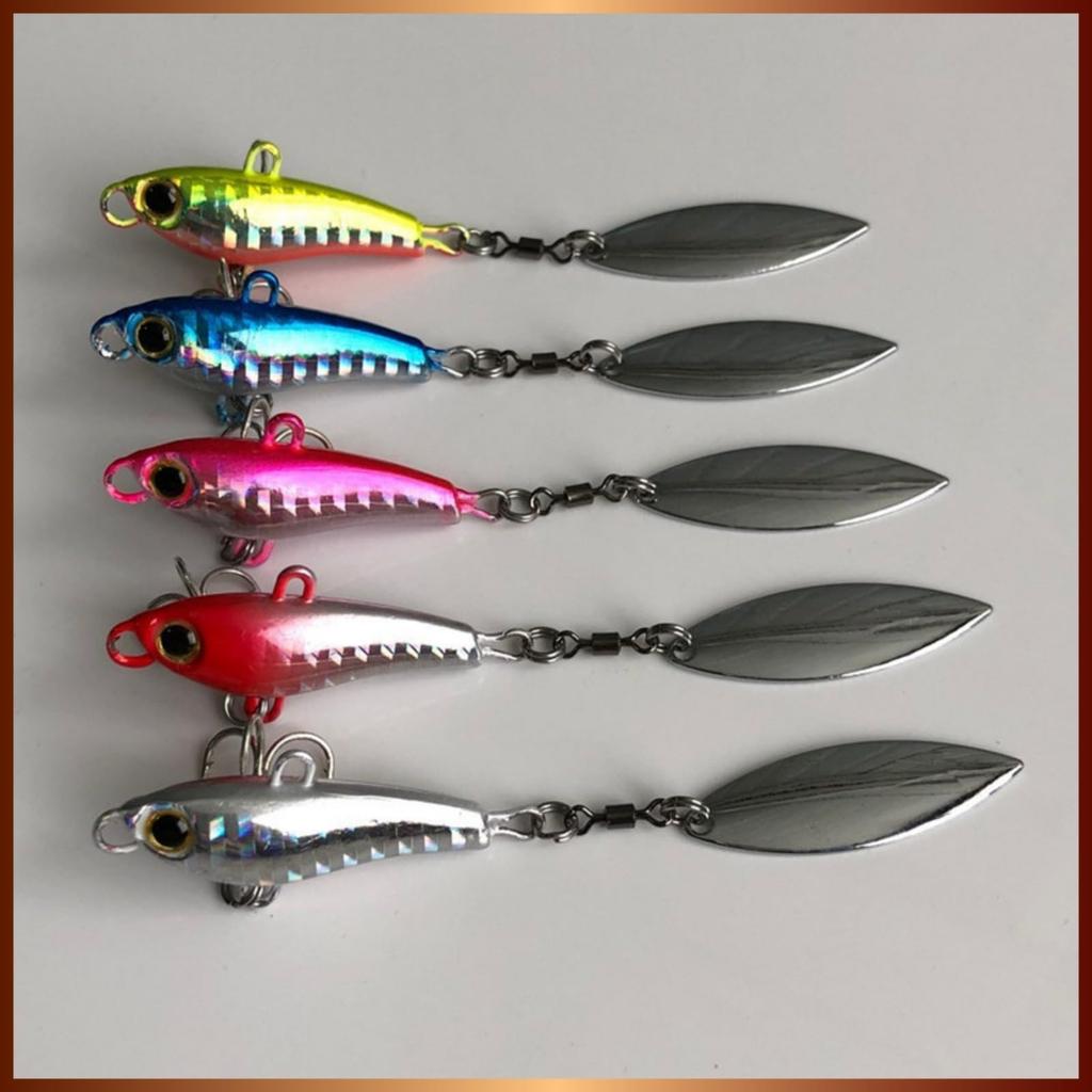 Spintail Jig, Vibe Lure, Bluefish, Flounder, Sea Bass, Metal, 5-Piece Set with Hooks (10g x 5) [Parallel Import]