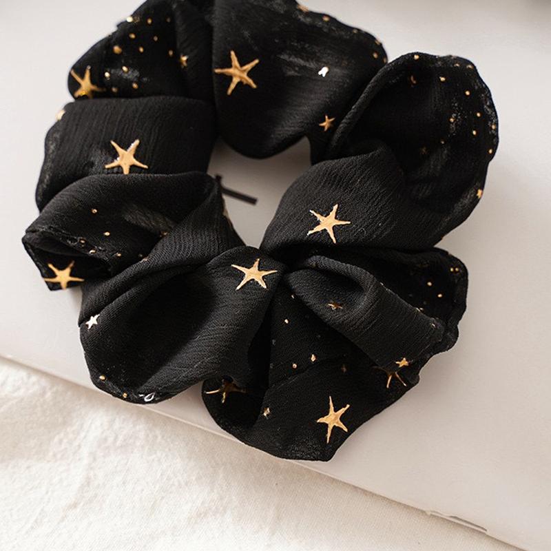 Women Girls Sweet Bright Print Elastic Hair Rubber Bands Ponytail Holder