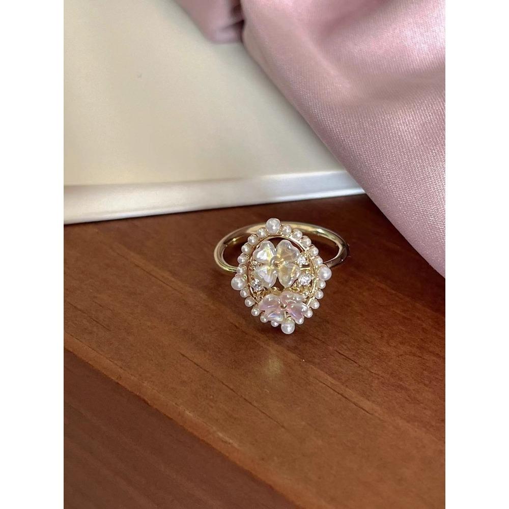 Французское ретро синее кольцо-бабочка, чувство дизайна, темперамент, личность, простое, холодное чувство, универсальное кольцо