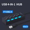 USB HUB 2.0 4/7-портовый несколько расширителей Концентратор USB 2.0 с переключателем Мульти USB-разветвитель Использование адаптера питания Компьютерные аксессуары