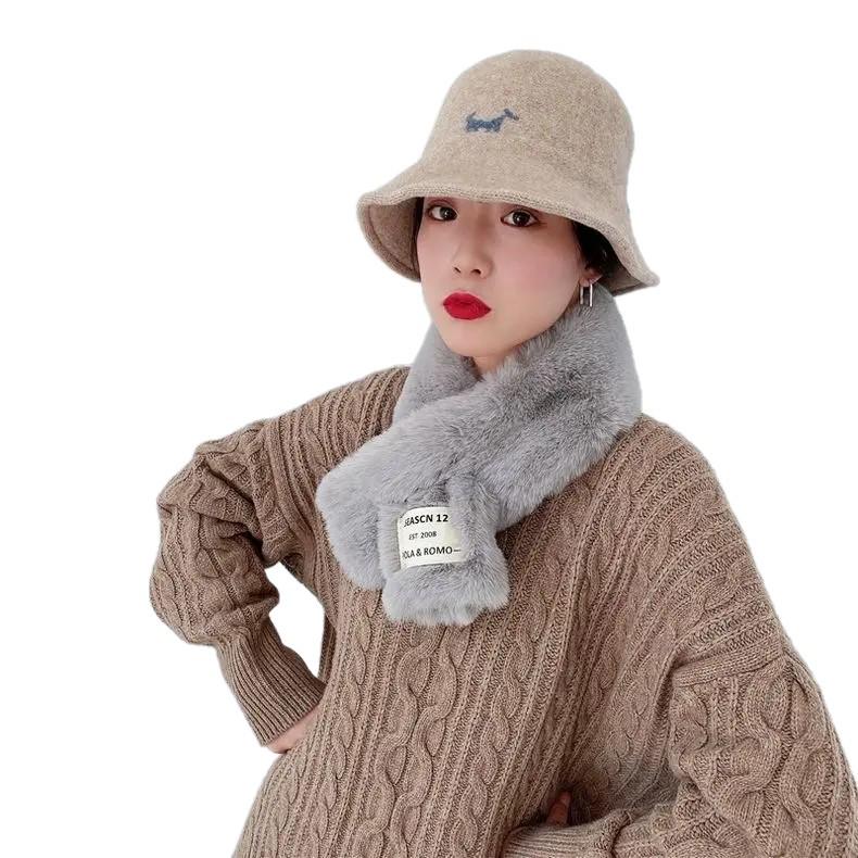 Newcomer Special: Korean Labeled Japanese Plush Girl's Autumn/Winter Scarf, Anti-Freeze Neck Warmer