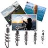 20PCS Stainless Steel Fishing Rolling Swivel 2#-10# Snap Change Connector  Fishing Hook
