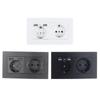 Wall Mounted Panel 16A Power Socket Eu Standard Multi Plug With 2 Usb Port