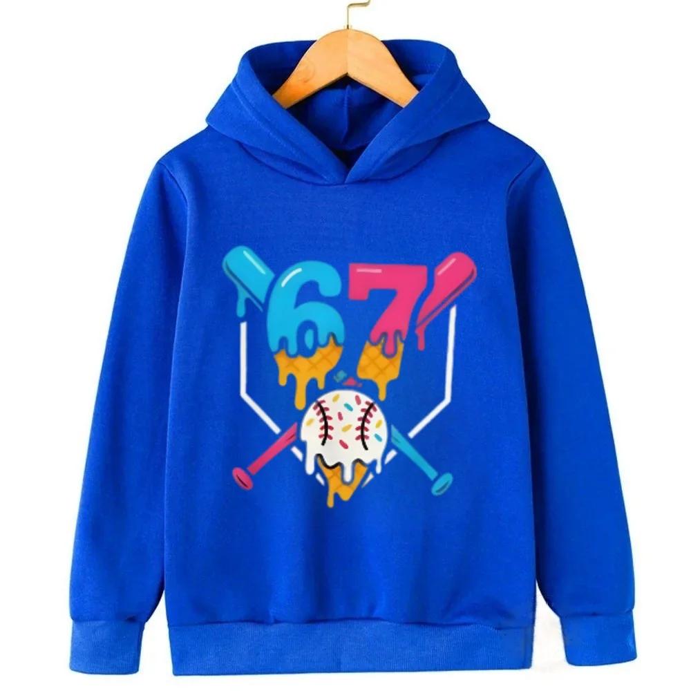 Spring Autumn 67 Children's Hoodie Kids Casual Boys Girl Pullover Fashionable and Funny Comfortable Sweatshirt Hoodies Coat