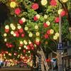 20/28 см Гирлянда из ротанговых шаров Светодиодная гирлянда из ротанговых шаров для елки 220В Рамадан Гирлянда из ротанговых шаров Садовая