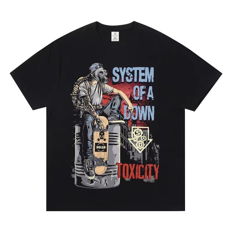 Футболка группы System Of A Down Хлопковая Мягкая Летняя Футболка Мужчины Женщины Модная Футболка Мужская Рок Музыка Уличная Одежда Топы
