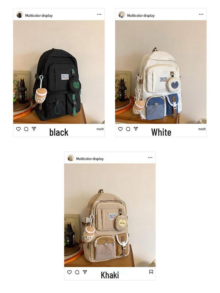 Модный рюкзак большой вместимости в корейском стиле для студенток – Легкий и идеально подходит для школы или путешествий