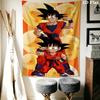 Son Goku Wall Tapestry Aesthetic Wall Hanging Printed Fabric Blanket Decorative Tapestries For Bedroom Living Room Home Decor