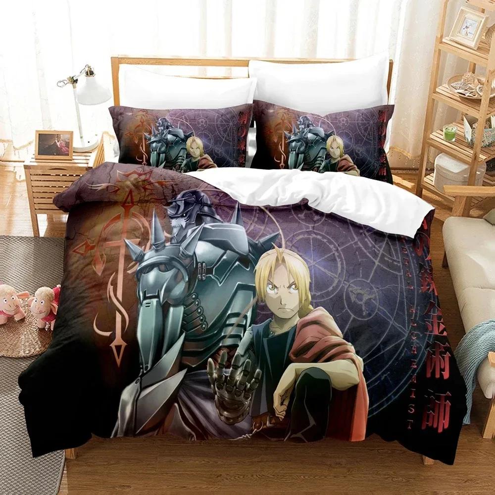 3D FULLMETAL ALCHEMIST Постельное белье Пододеяльник с наволочкой Twin Full Queen King Постельное белье Постельное белье Домашний текстиль