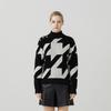 MARTINE GOLF Big Hound Tooth Check Knit_Black