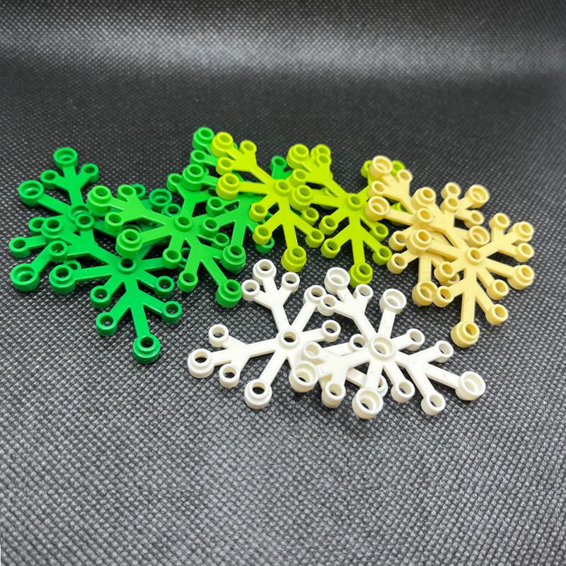 30pcs 6 x 5 Leaves Block Flower Tree Parts Compatible 2417 Classic MOC Build Brick Construction City Street View Accessories