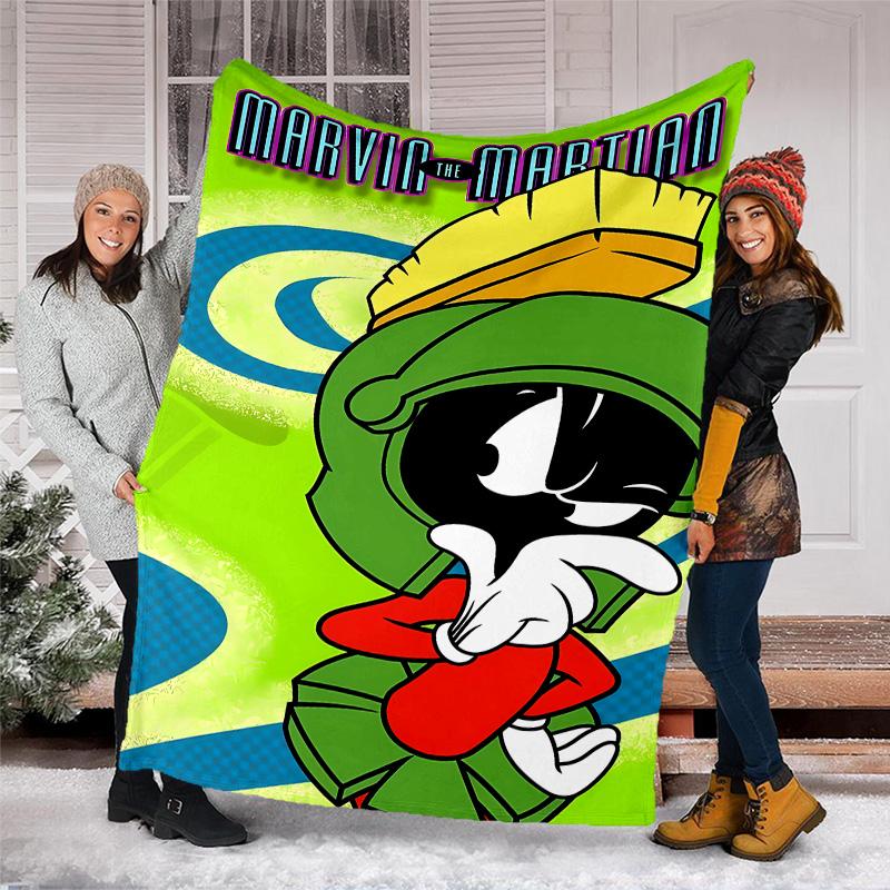 Marvin the Martian1 printed throw blanket—lightweight,soft,warm;versatile blanket for all seasons—perfect as &air-conditioning throw,nap blanket