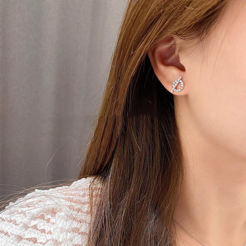 18k Gold Electroplated Full Diamond Minimalist Nose Stud Earrings