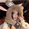 Winter Winter Beanie Ear Protection Bib Scarf Hat Leisure Rabbit Plush Scarf  Children
