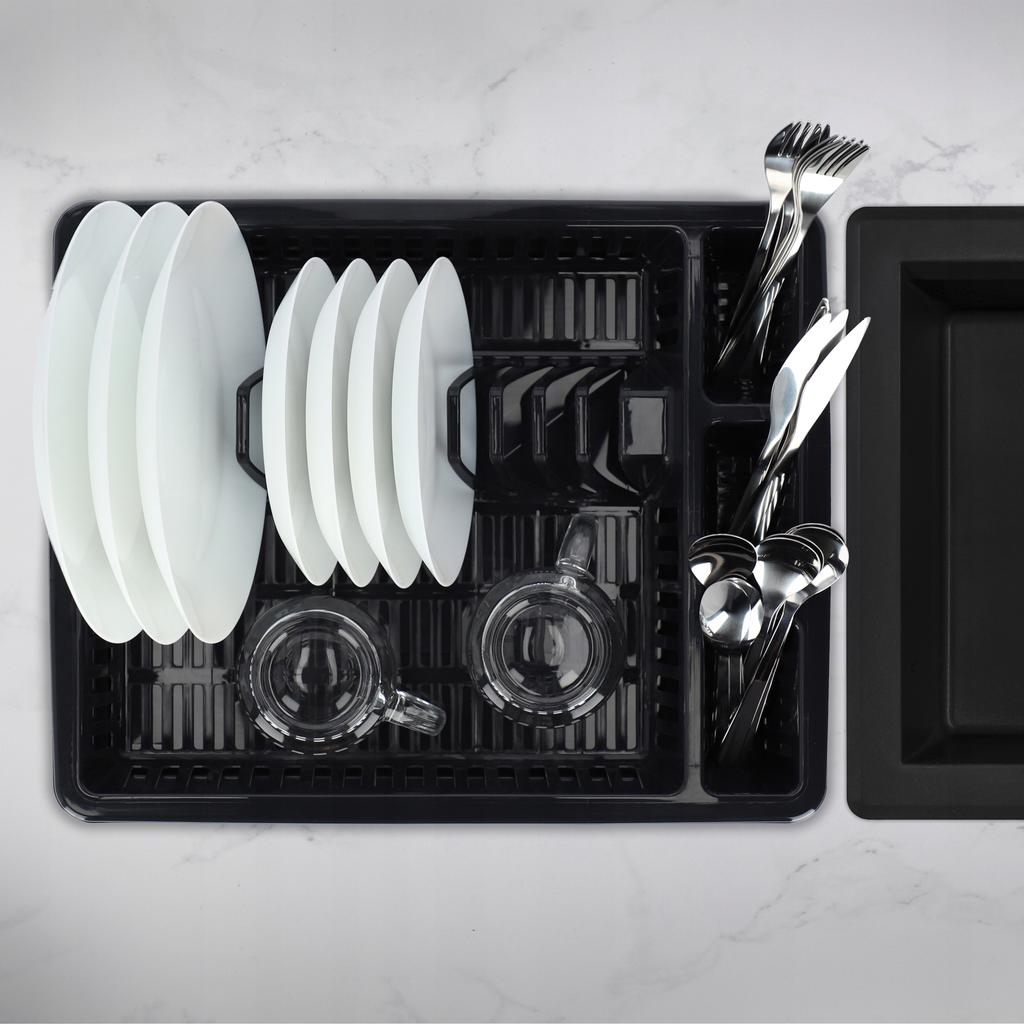 KADAX Сушилка для посуды Подставка для столовых приборов Поддон Одноуровневая