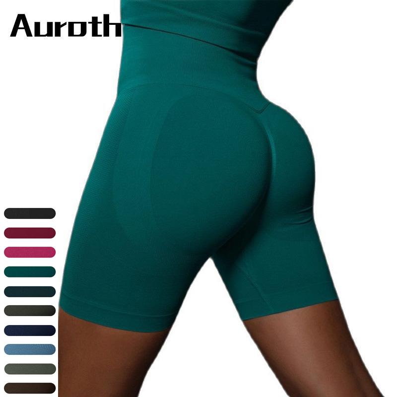 Auroth Summer Sports Shorts Women Scrunch Butt Yoga Shorts Sexy Peach Hip Gym Fitness Short Pants