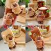 Marmots Cute Cartoon Plush Keychain Material Children Bag Decoration Doll Gift
