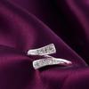 925 Sterling Silver AAA Open Ring Women Wedding Fashion Jewelry