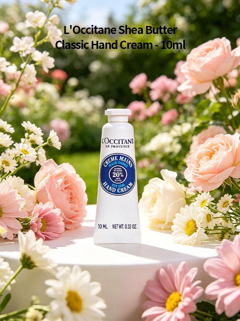 L'Occitane Shea Butter Classic Hand Cream 10ml 3‑Pack,Travel Size Mini Hand Moisturizer For Dry Skin