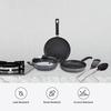 6 Piece Non-Stick Cookware Set | Induction Base | PFOA Free | HTR Exterior Coating | 25cm Tawa, 22 Cm Kadai, 22cm Fry Pan, 1 Glass Lid & 2  Spatulas