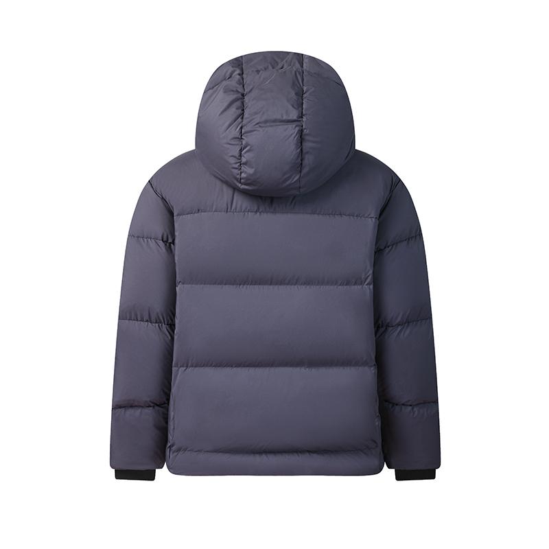 Fila Белый Повседневный Классический Ретро Защитный Теплый Удобный Пуховик с Капюшоном Мужской Верхняя одежда Темно-фиолетовый F11M543910FDP